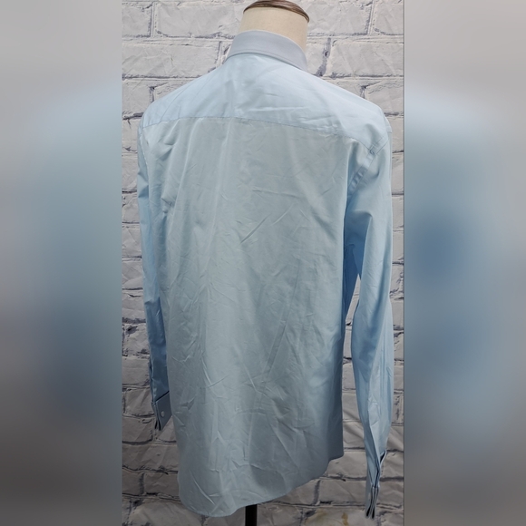 Burberry Men's Dress Shirt Formal Gatsby Blue Classic Fit Large 16 x 34 / 41 EU - Picture 13 of 16